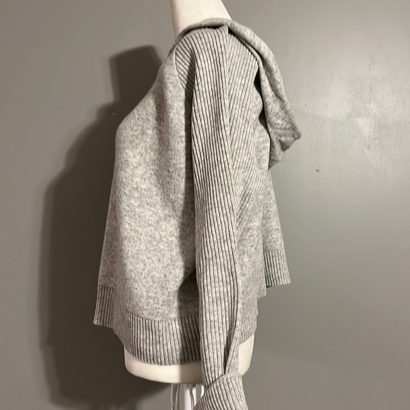 Rag Poets Gray Hooded Long Sleeve Sweater, Size Medium - Picture 3 of 7